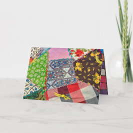 verrücktes Quiltmuster, das einem nachdenkt Karte