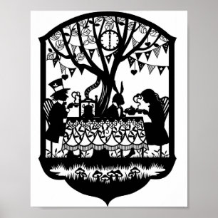 Verrücktes Teetrinken des Hutmachers Poster