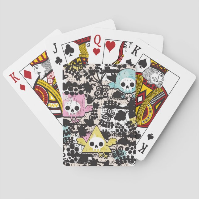 Verrücktes Vogelmuster Spielkarten (Rückseite)