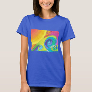 Verrücktes Wellen-T-Shirt T-Shirt