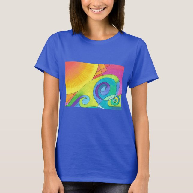 Verrücktes Wellen-T-Shirt T-Shirt (Vorderseite)