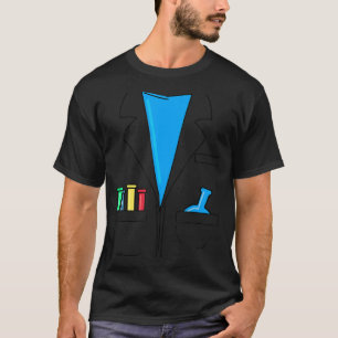 Verrücktes Wissenschaftler-Kostüm Nerd Chemie Spaß T-Shirt
