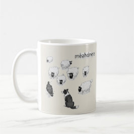 Verrücktheit Lustiger Schafhund Stift-Skizze Carto Kaffeetasse