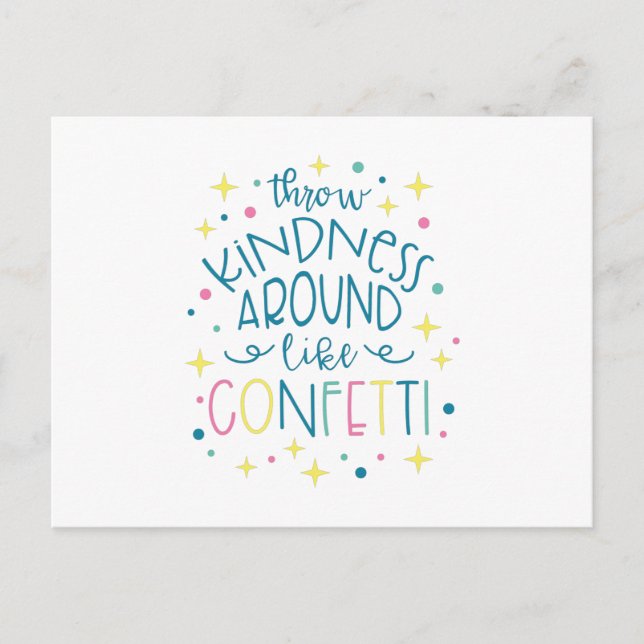 Verrücktheit wie Confetti Postkarte (Vorderseite)