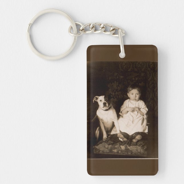 vers 1910 pitbull et bébé (Devant)