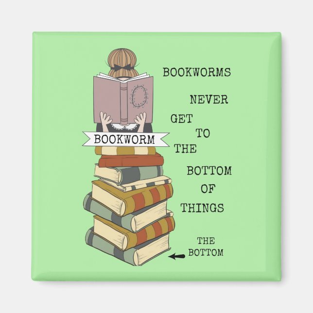 Vers de livre Livre Pile Magnet (Devant)