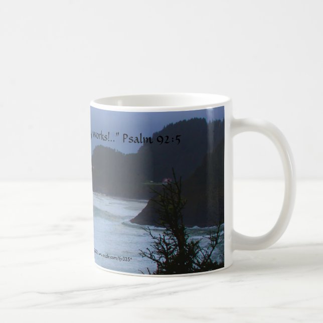 Vers der Kap-Nebel-Tassen-w/Scripture Kaffeetasse (Rechts)