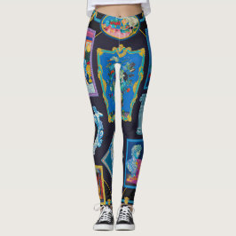 Versace picasso Collection muster Leggings