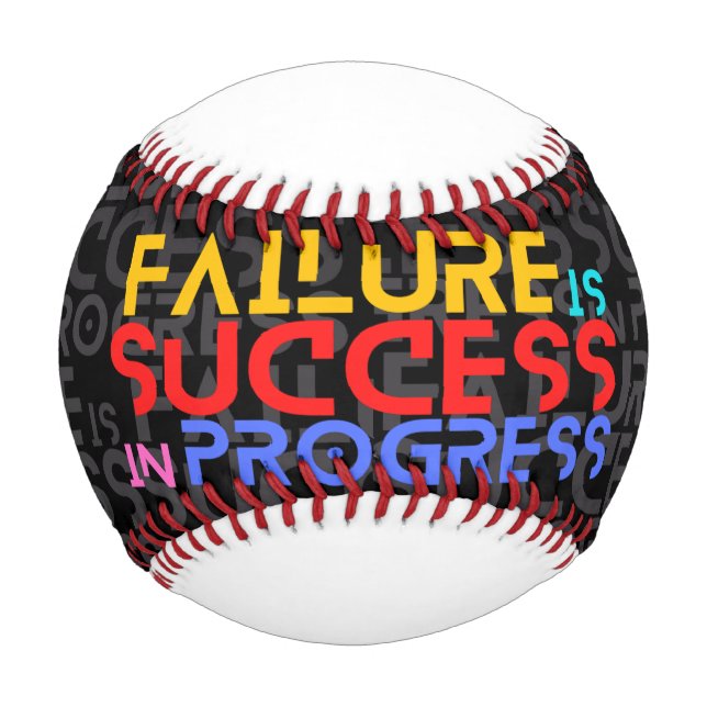 Versagen ist Erfolg bei Motivierend Zitaten. Baseball (Vorderseite)