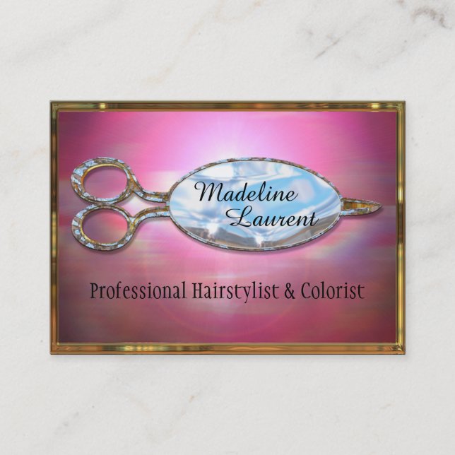 Versailant Cut Hairstylist Salon 3,5" x 2,5" Visitenkarte (Vorderseite)
