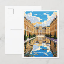 Versailles France Art Vintage Reise Illustration