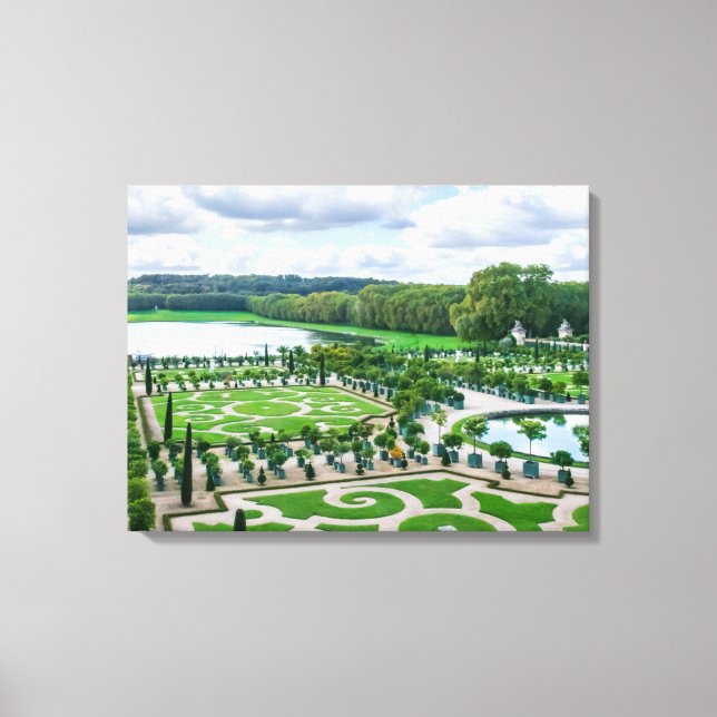 Versailles Palace Gardens Blick Leinwand (Vorderseite)