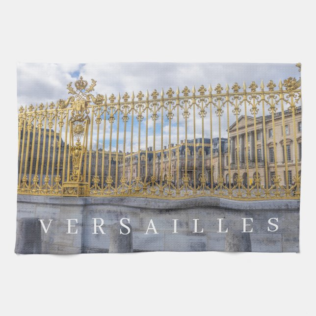 Versailles Palace Geländer Blick Teetuch Geschirrtuch (Horizontal)