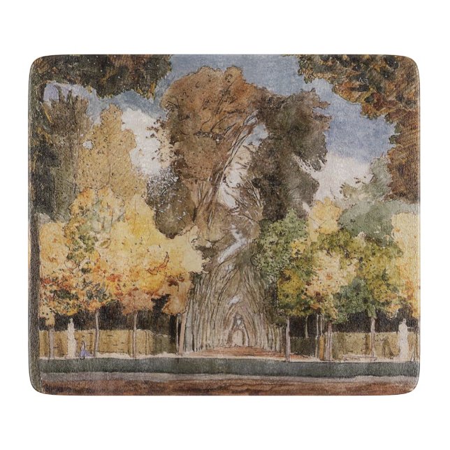 Versailles Park im Herbst (von Konstantin Somov) Schneidebrett (Vorderseite)