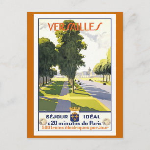 Versailles Vintage Französisches Reiseplakat Postkarte
