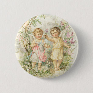 Versammlung - zwei Engels-Ansammlungs-Blumen Button