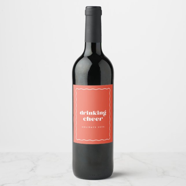 Versand des Cheer Wine Label Weinetikett (Vorderseite)