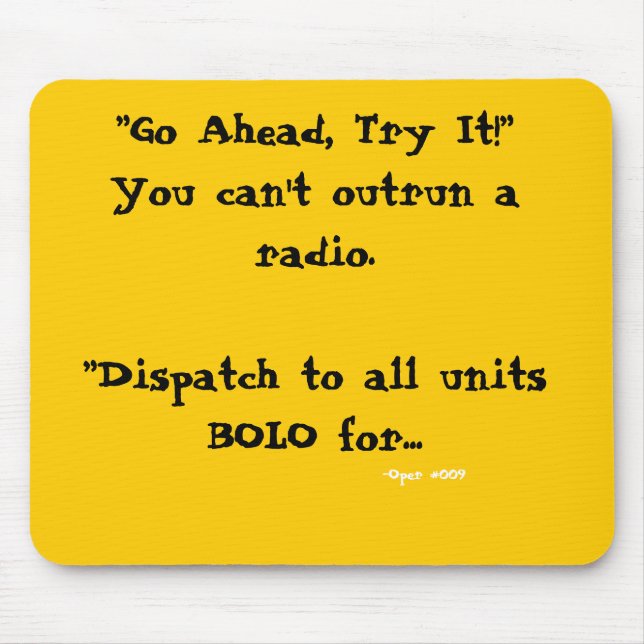 Versand-Mausunterlage "Sie können einen Radio Mousepad (Vorne)