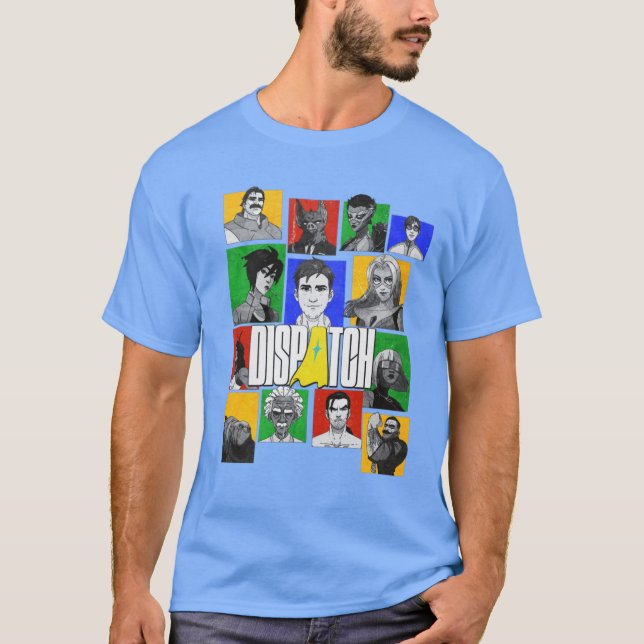 Versand-Spiel-Collage Retro T-Shirt (Vorderseite)