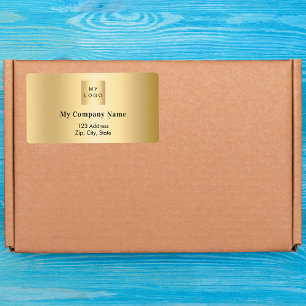 Versand von Gold-Firmenlogos für Rücksendeadressen