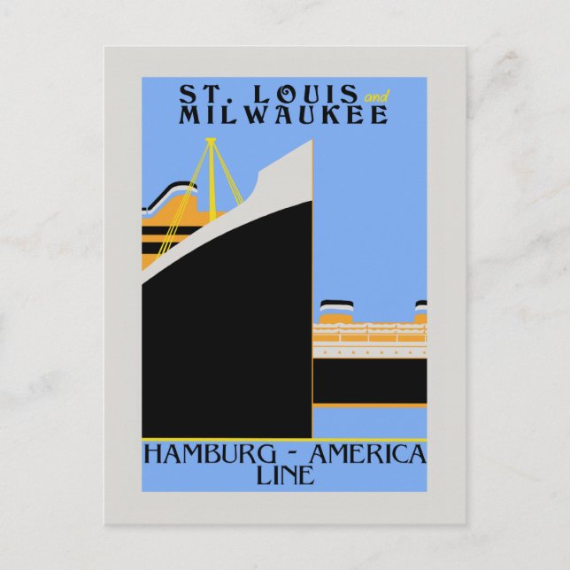 Versandanzeige im Retro-Stil der 1920er Jahre Postkarte (Vorderseite)