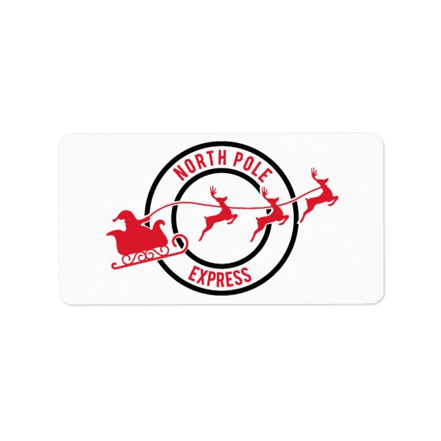 Versandaufkleber für Nordpol-Express Adressaufkleber (Vorne)