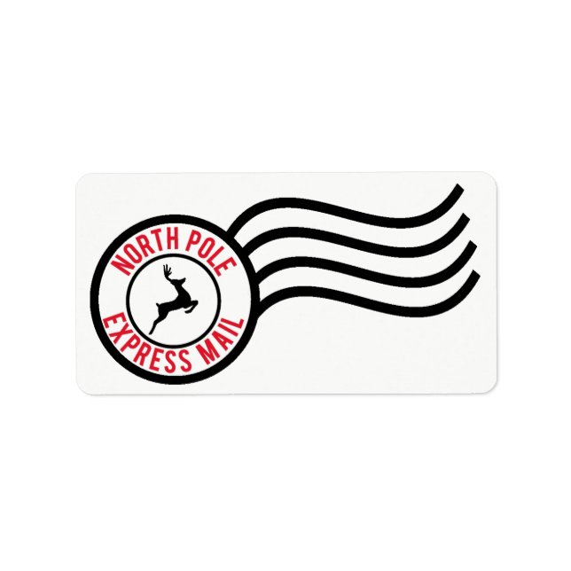 Versandaufkleber für Nordpol-Express-Postsendungen Adressaufkleber (Vorne)