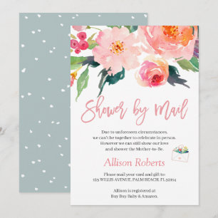 Versanddusche Whimsical Watercolor Garden Floral Einladung