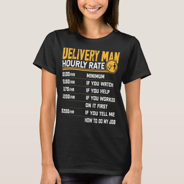 Versandkosten pro Stunde T-Shirt (Vorderseite)