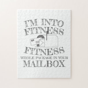 Versandman in Fitness Ganzes Paket in Ihrer Postbo