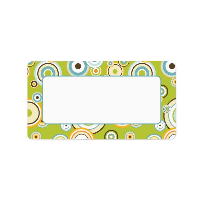 Versandmarken Retro-Design Adressaufkleber (Vorne)