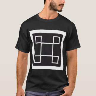 Versatile Abstract Design T-Shirt, schwarz und wei T-Shirt