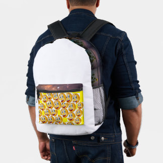 Versatile Backpack With a Einzige Emoji Pocket Bedruckter Rucksack