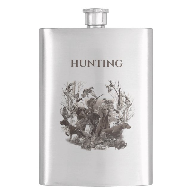 Versatile Jagdhunde Flachmann (Vorderseite)