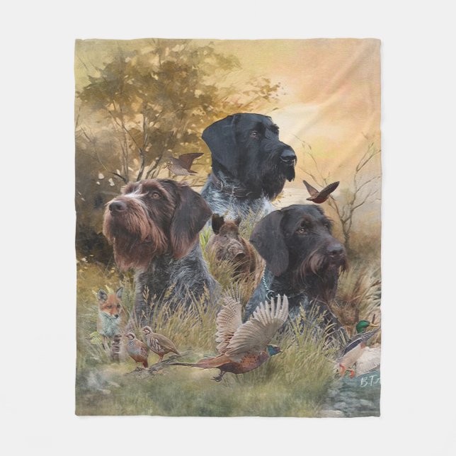 Versatile Jagdhunde Fleecedecke (Vorderseite)