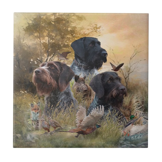 Versatile Jagdhunde Fliese (Vorderseite)