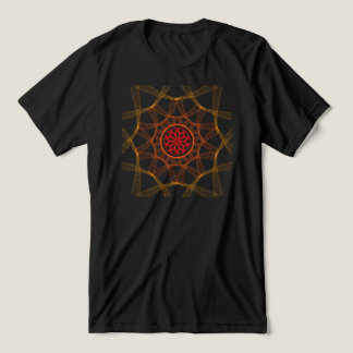 Verschachteltes radiales Design mit zentralem Blum Tri-Blend Shirt