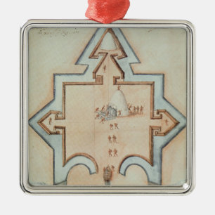 Verschanzungn, Puerto Rico Silbernes Ornament
