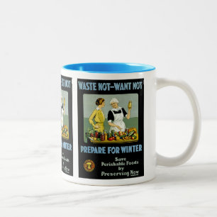 Verschenke nichts - Brauche nichts ~ Bereite dich Zweifarbige Tasse