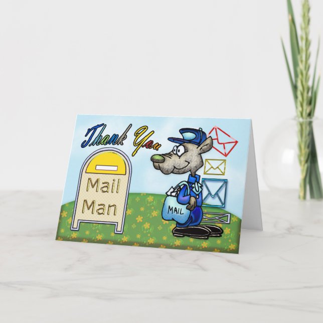 Verschicken Sie Mann, Postanerkennung danken Ihnen Dankeskarte (Vorderseite)