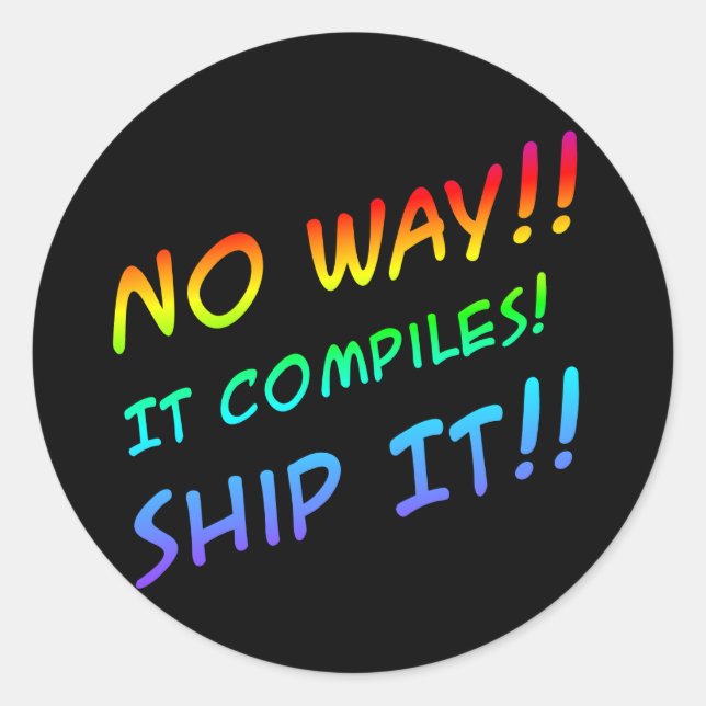 Verschickt es! Aufkleber (Vorderseite)