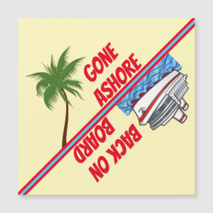 Verschiebe Ashore zurück an Bord der Stateroom Doo Magnetkarte