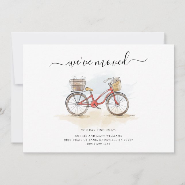 Verschieben des Adressenwechsels Chic Wasserfarbe  Ankündigung (Vorderseite)