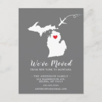 Verschieben des Announcement-Staat MONTANA Postkar