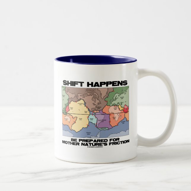 Verschieben Sie sich geschieht wird vorbereitet Zweifarbige Tasse (Rechts)