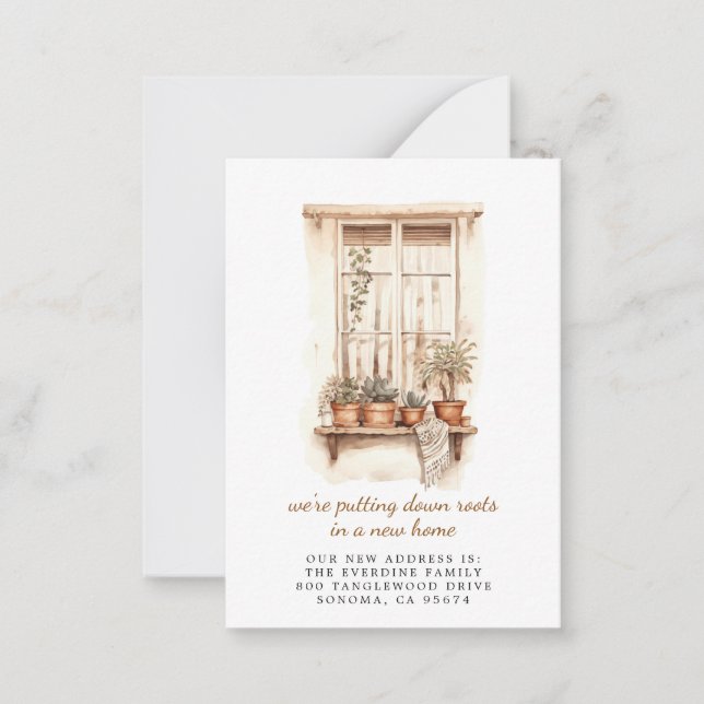 Verschieben von Windows-gepunkteten Pflanze Mitteilungskarte (Vorderseite)