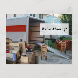 Verschieben - Zuhause ändern - Postkarte
