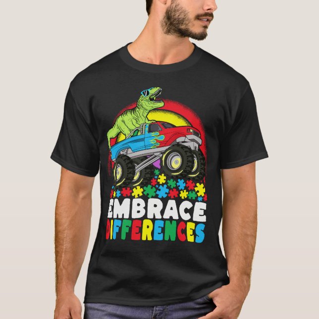 Verschiedenartigkeit in der Rex Monster Truck Auti T-Shirt (Vorderseite)