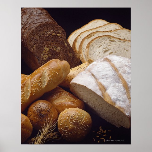 Verschiedene Arten von handwerklichem Brot Poster (Vorne)