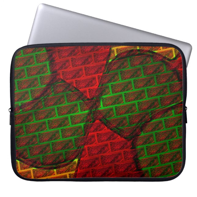 Verschiedene Bildmontage, Backstein, rot, grün, ge Laptopschutzhülle (Vorderseite)